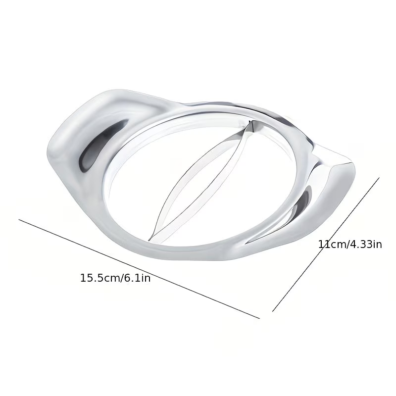 Stainless steel mango slicer and core removal tool
