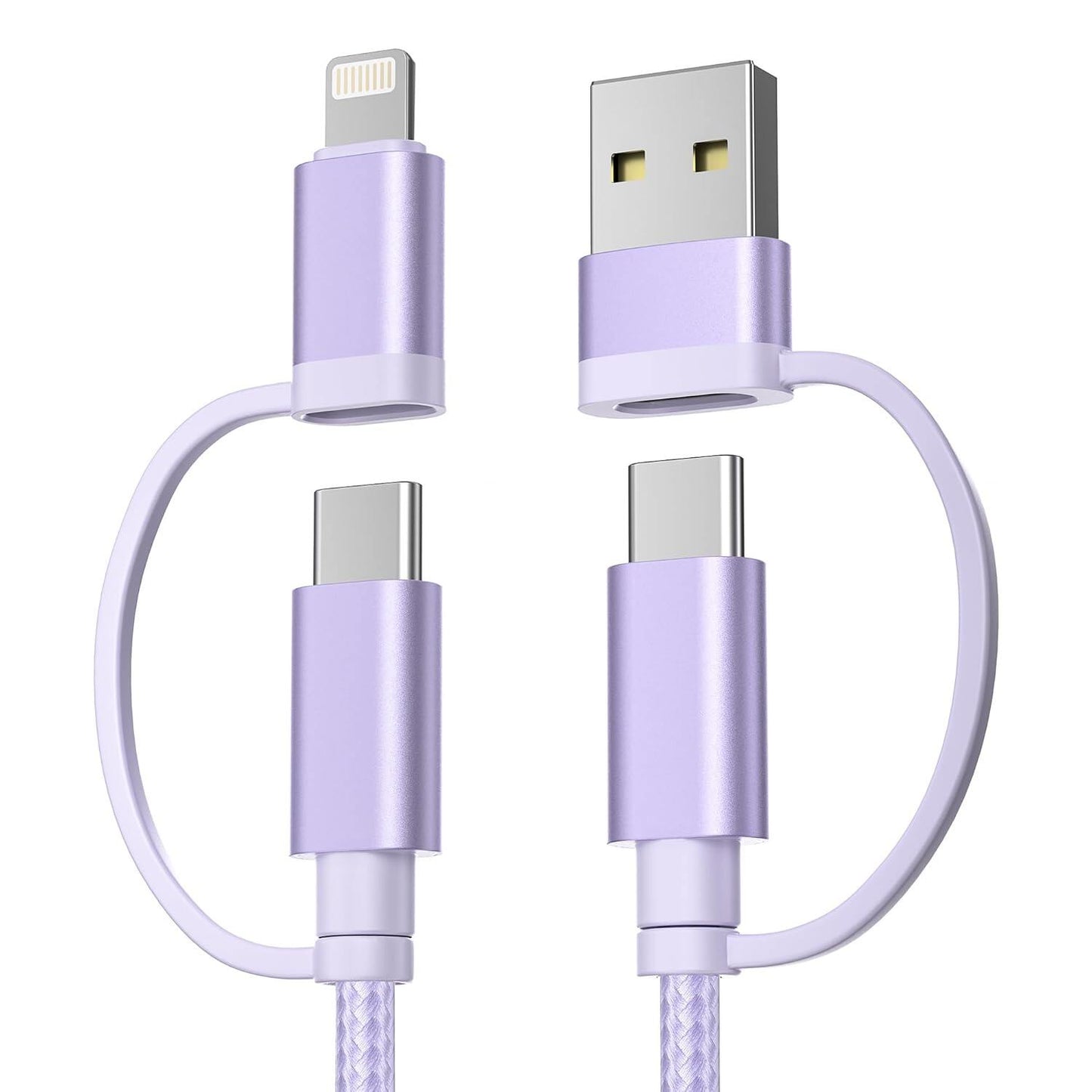 For iPhone 17 16 Pro 4 in 1 USB C Charger Cable
