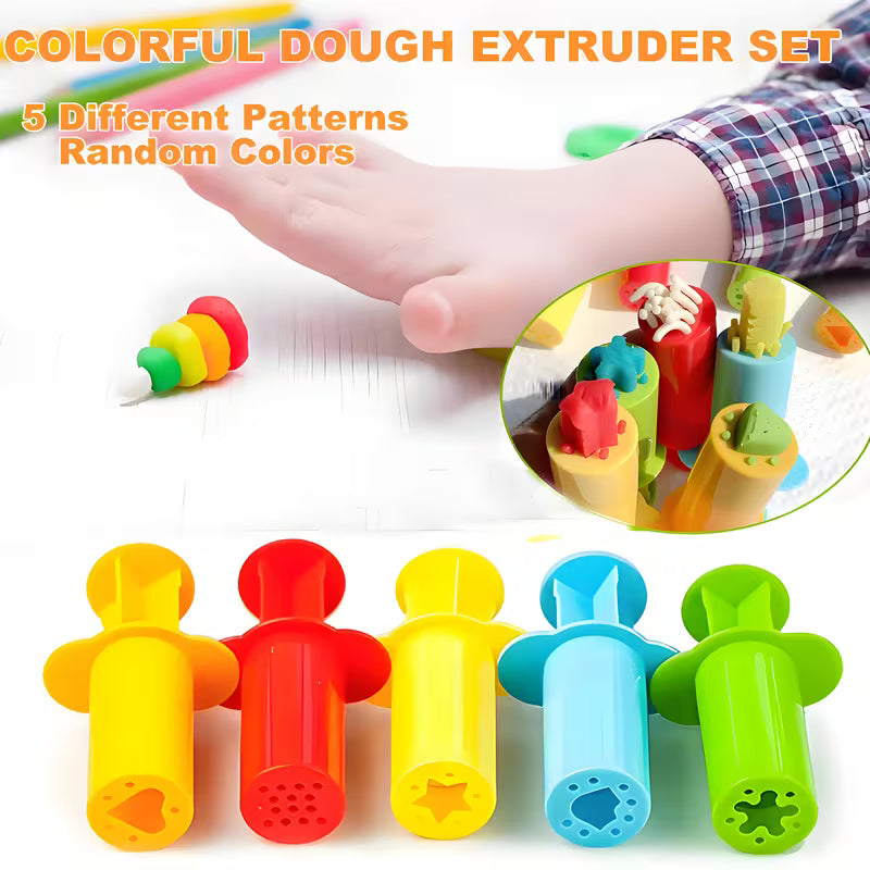 5-piece Colored Clay Extrusion Tool Set