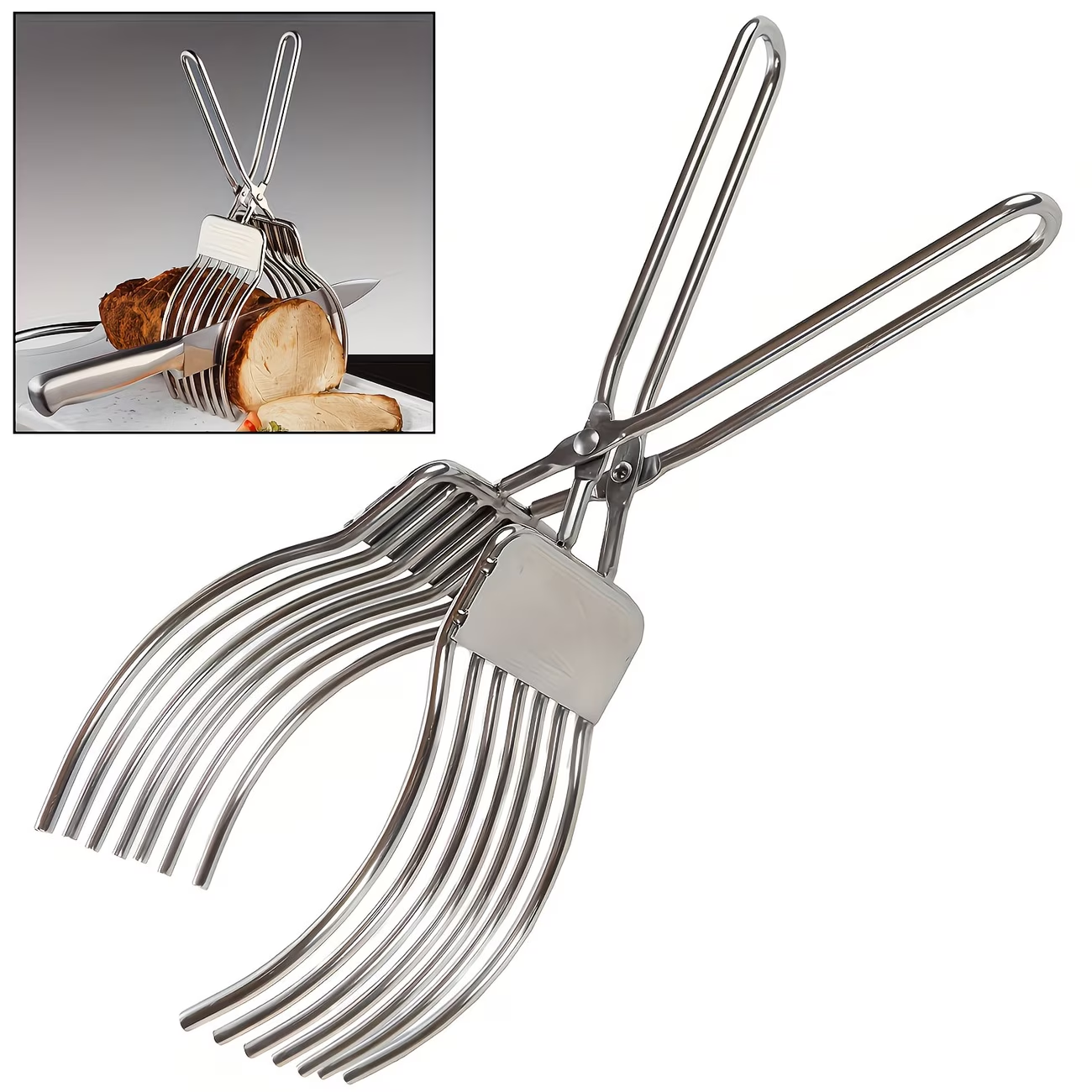 1 stainless steel meat clamp - used for grilling, slicing, and processing meat