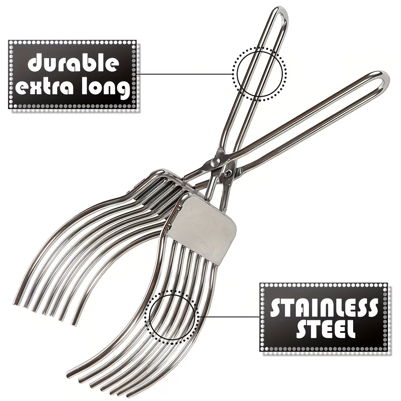 1 stainless steel meat clamp - used for grilling, slicing, and processing meat