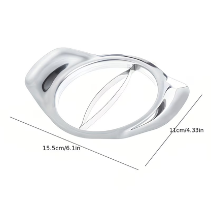 Stainless steel mango slicer and core removal tool