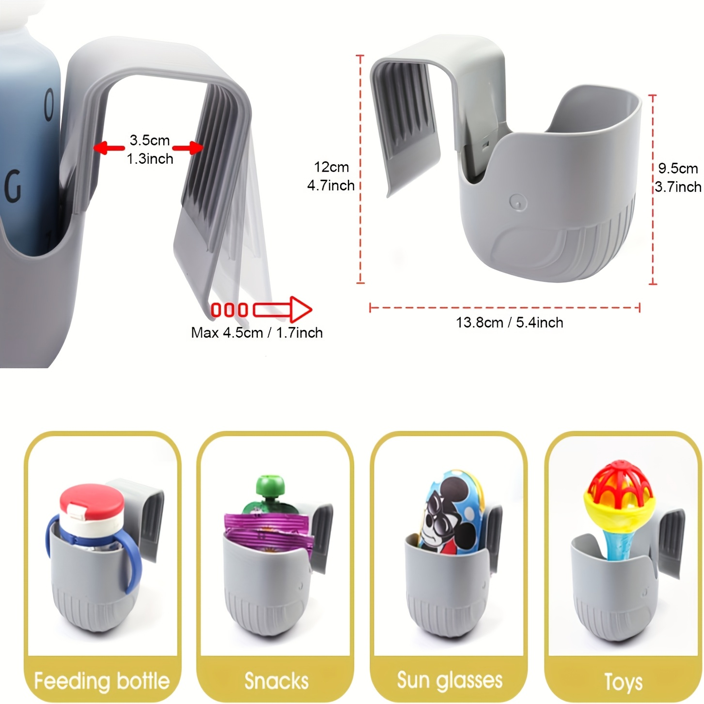 1 portable cup holder for car seats, grey car seat cup holders, stroller cup holders