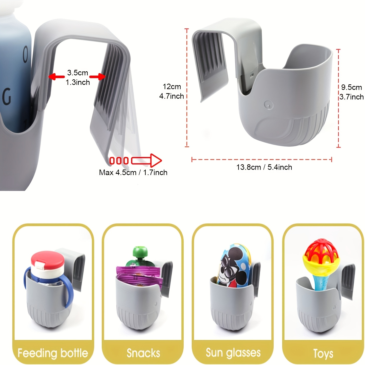 1 portable cup holder for car seats, grey car seat cup holders, stroller cup holders