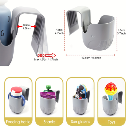 1 portable cup holder for car seats, grey car seat cup holders, stroller cup holders