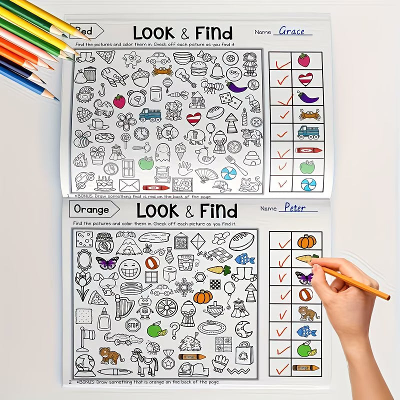 Children's Hidden Object Coloring Book