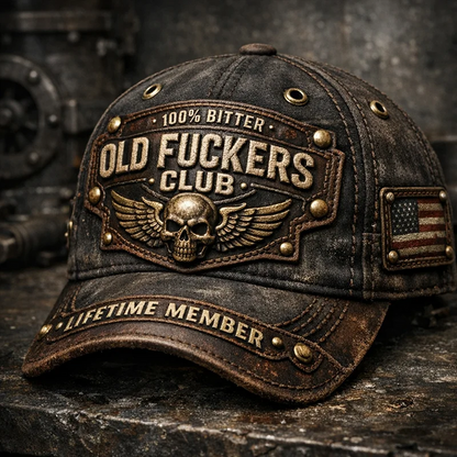 ❤️Old Fuckers Club Handmade Vintage Baseball Cap