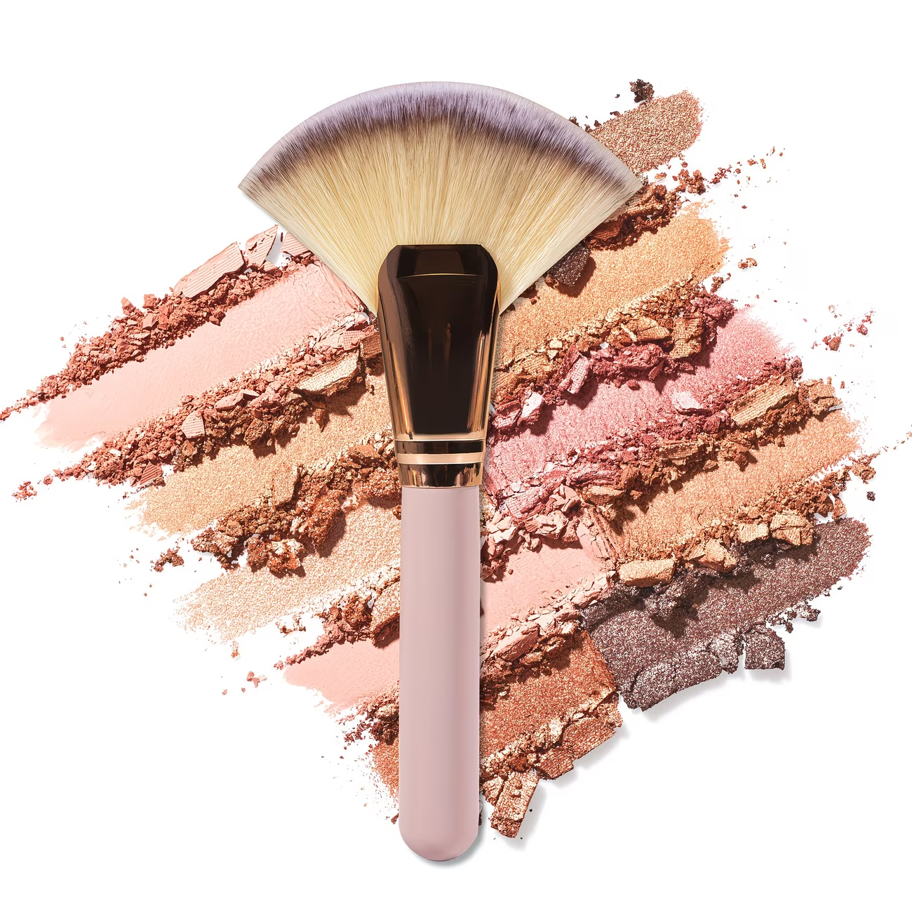 Single diamond shaped facial makeup brush