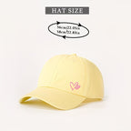 Printed Sequin Double-Heart Baseball Cap