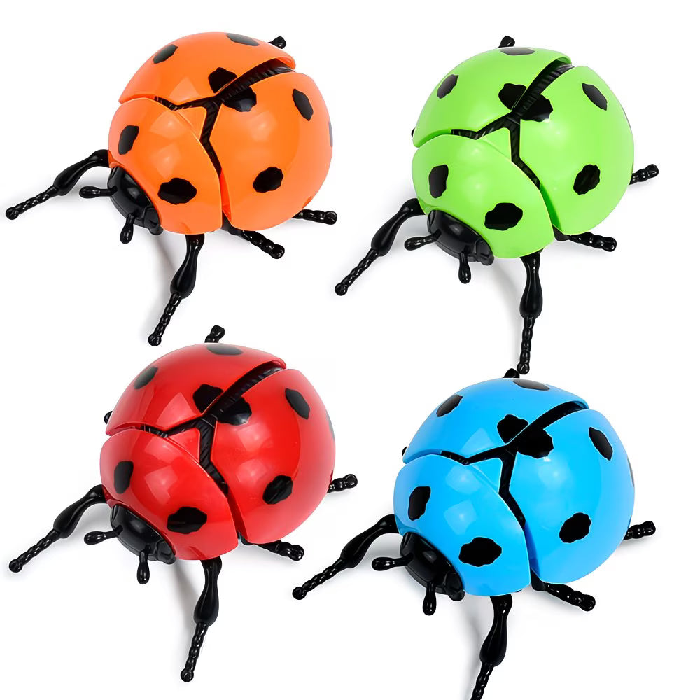 4 Wind-up Ladybug Toys