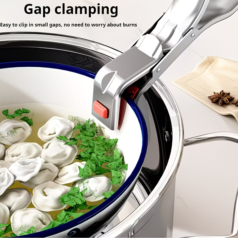 Stainless steel anti scald clip | Kitchen bowl elevator