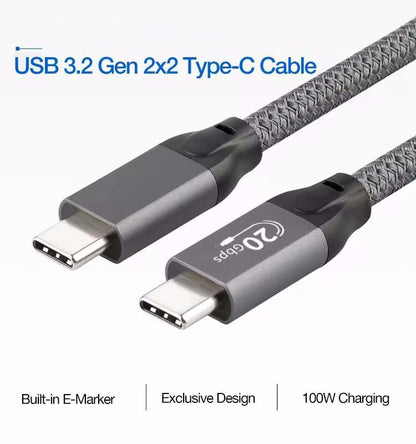 USB C to USB C high-speed data transfer, video, monitor, monitor, used for MacBook, laptop, etc
