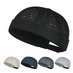 Men's Breathable Brimless Docker Hat – Lightweight Mesh Skull Cap for Summer Outdoor Wear
