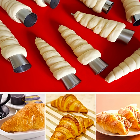 20-piece stainless steel croissant and butter roll mold set