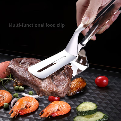 Stainless steel fish fryer and food clamp
