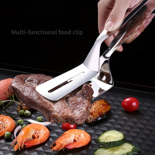 Stainless steel fish fryer and food clamp