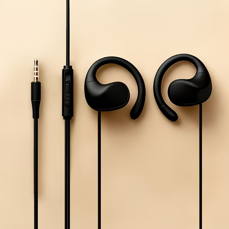Plug and play wired headphones 3.5mm wired headphones round hole headphones