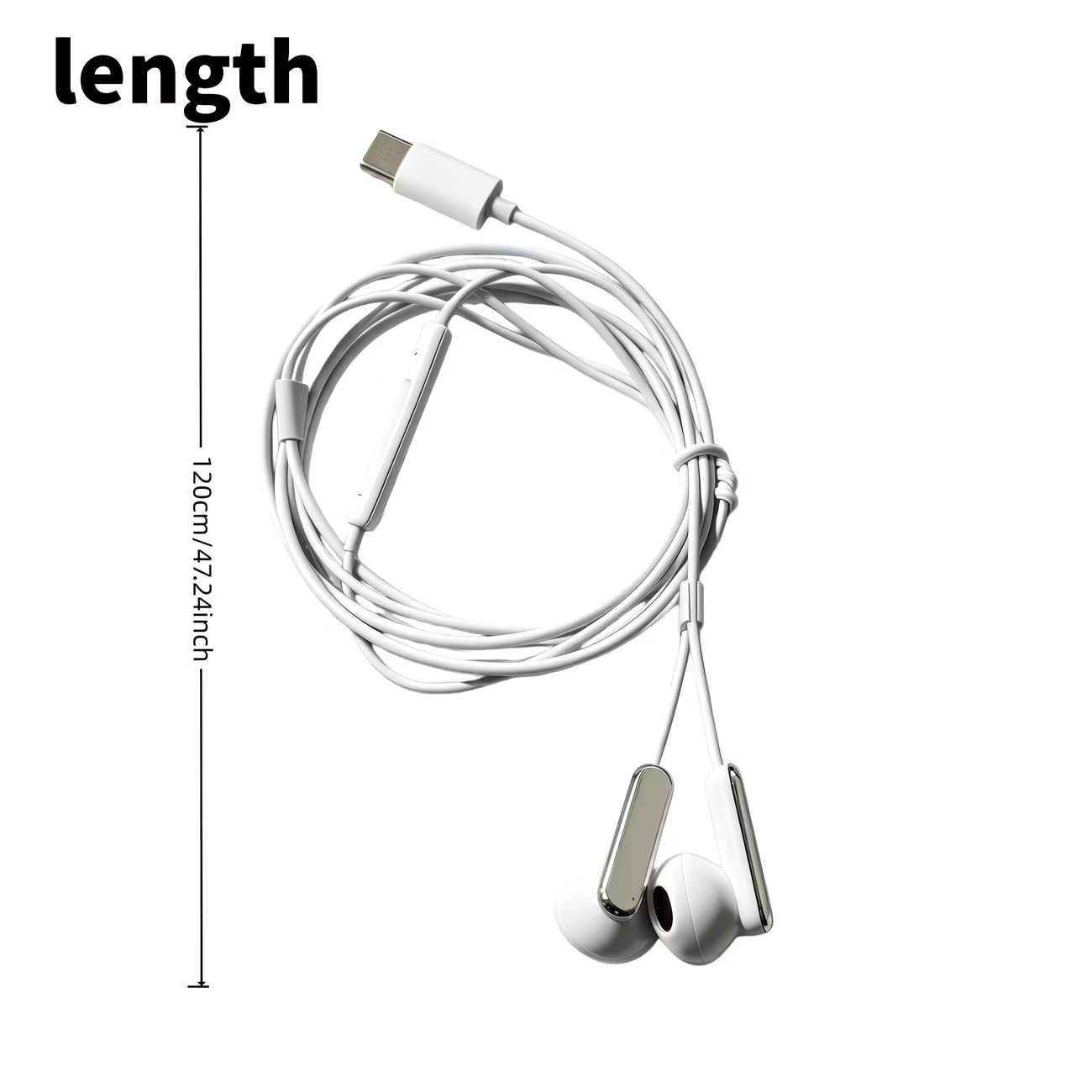 Wired earphones with high compatibility and direct connection design. Online microphone