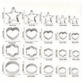 20-piece stainless steel cookie cutter set, stainless steel baking molds