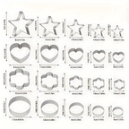 20-piece stainless steel cookie cutter set, stainless steel baking molds