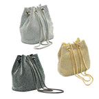 Bucket Clutch Bag Golden Evening Purse sac a bandouliere