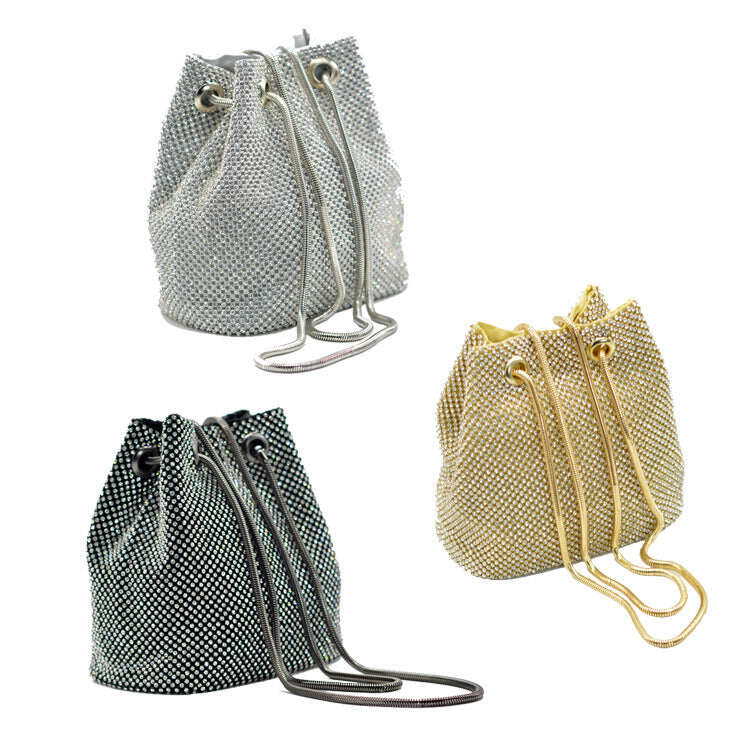 Bucket Clutch Bag Golden Evening Purse sac a bandouliere