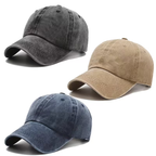 Retro washed baseball cap, solid color washed casual sports cap