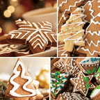 4-piece set of plastic Christmas cookie cutters, creative pressing cookie molds