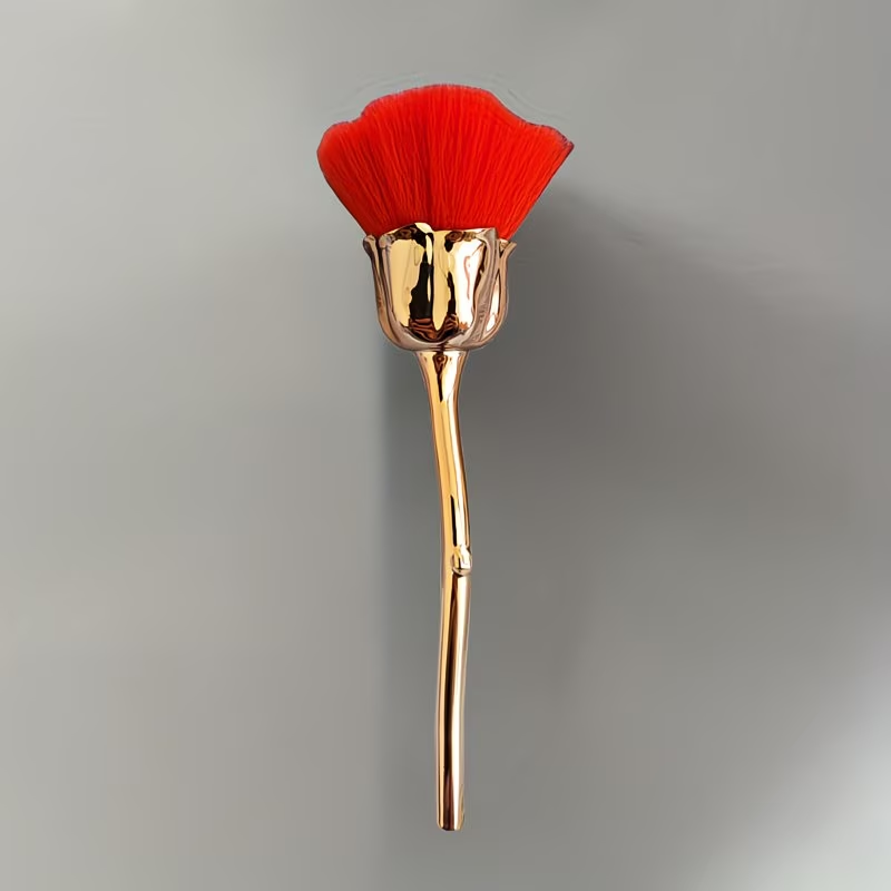 1 rose nail brush, soft hair, powder and powder blusher tool