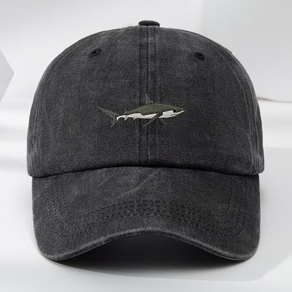 High-quality shark embroidered baseball cap