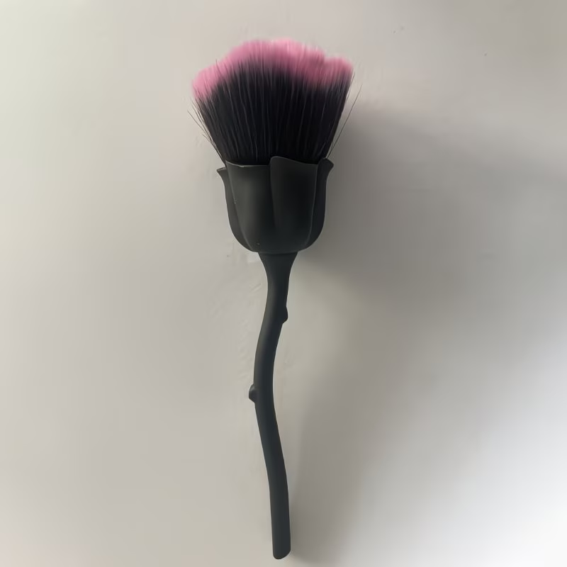 1 rose nail brush, soft hair, powder and powder blusher tool