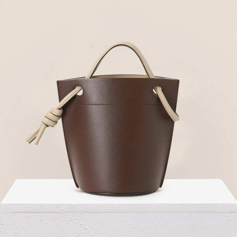 Newest Knot Design PU Large capacity Bucket bag handbags for women