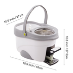 Foot-operated rotating mop and bucket set, 360° rotating floor cleaning system