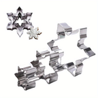 3-piece set of 3D Christmas snowflake stainless steel cookie cutters