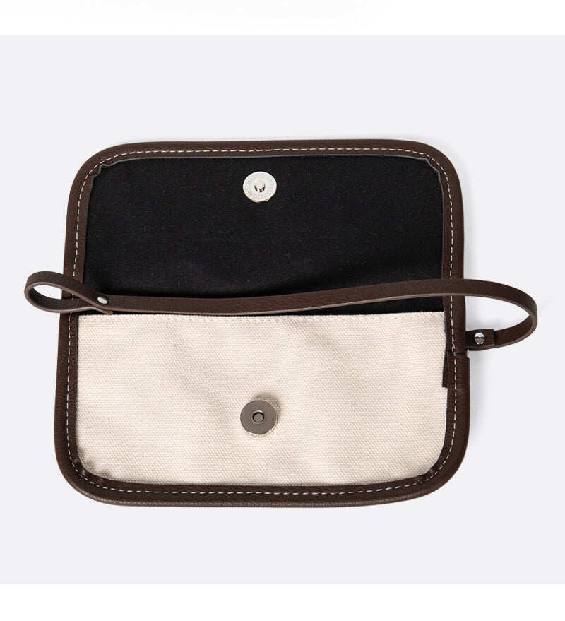Leather Shoulder Bag Women Handbag With Small Pouch