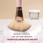 Single diamond shaped facial makeup brush