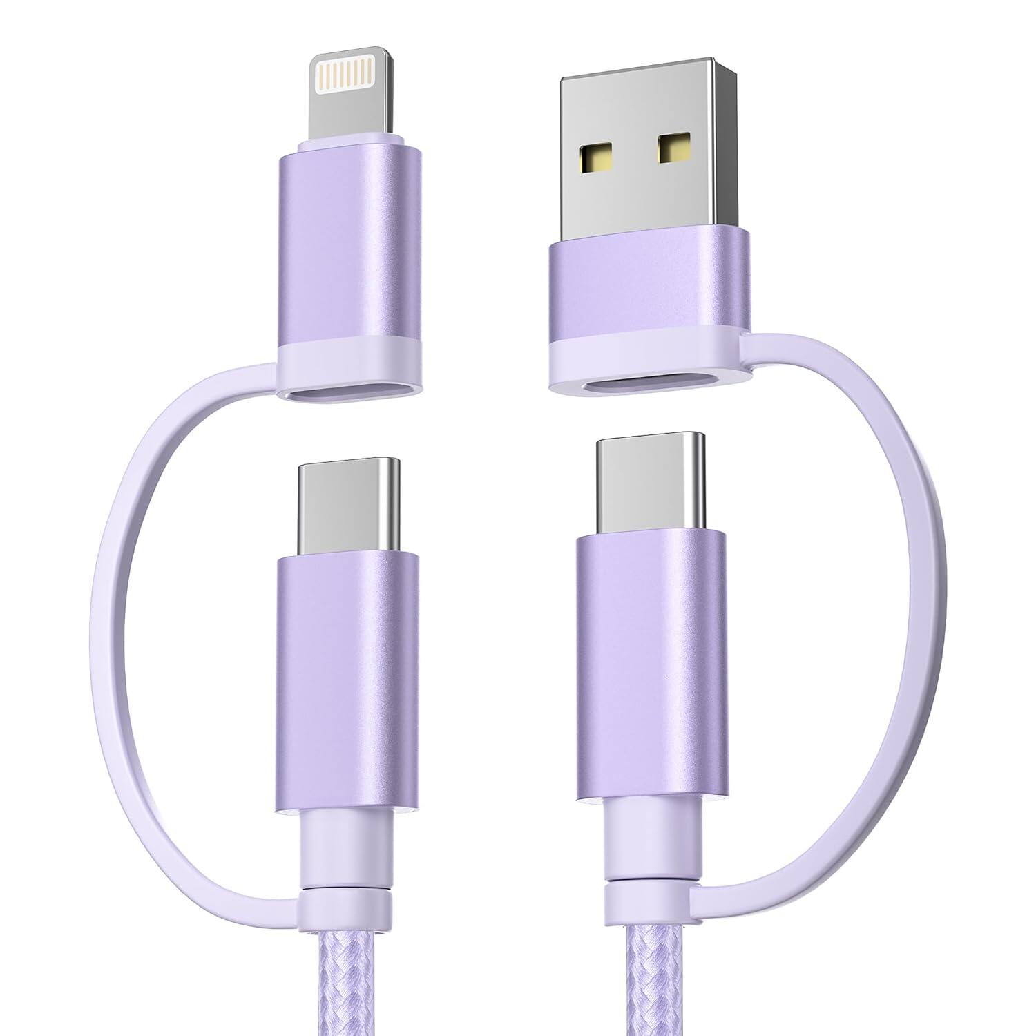 For iPhone 17 16 Pro 4 in 1 USB C Charger Cable