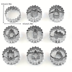 9-piece stainless steel Christmas flower cookie cutter set