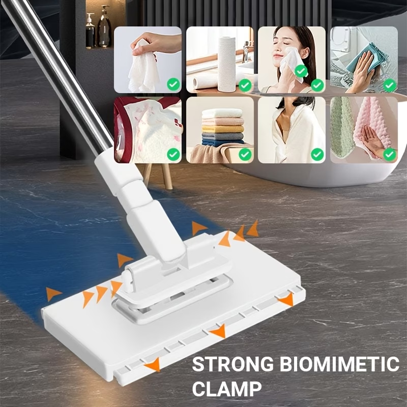 7-piece set (1 mop and 6 random cleaning cloths) hands-free mop, suitable for both wet and dry use.