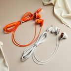Novelty designed wired headphones, premium printed rose pattern, high-definition microphone, music adjustment, and volume control