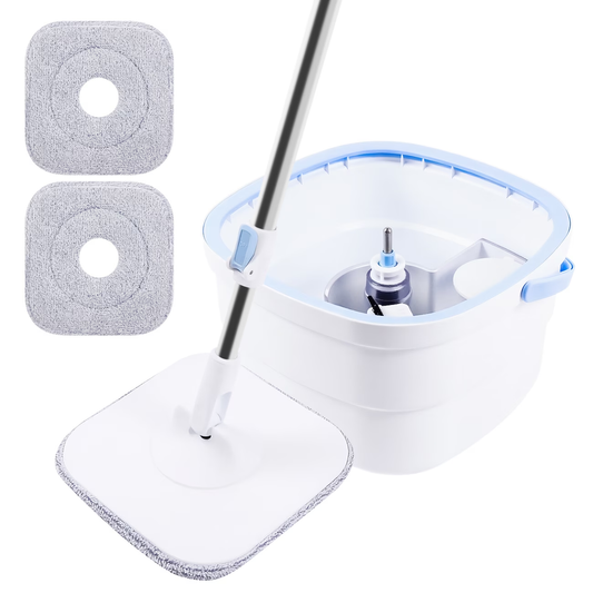 Washable and dry mop bucket set, 360° rotating flat mop.