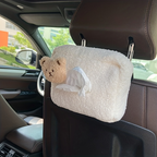 1pc Plush Bear Decoration Car Tissue Box
