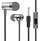 3.5mm wired in ear headphones with in ear noise reduction ergonomic design HiFi stereo sports music headphones