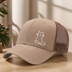 Cute cat print baseball cap
