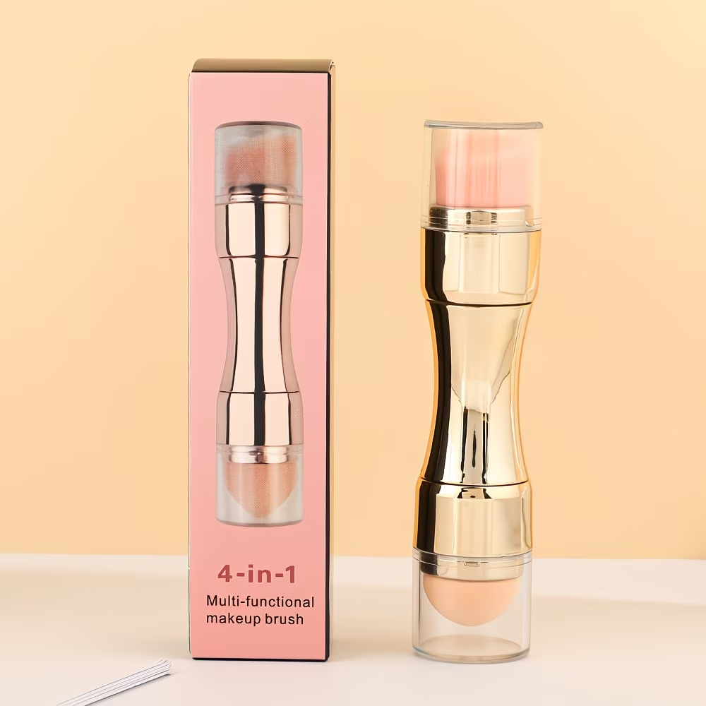 4-in-1 double-sided multifunctional makeup brush with 4 brush heads