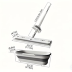 8-piece household mop bucket set, with scraper, quick-drying flat mop for lazy people.