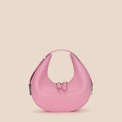 Female crescent bag leather round fresh underarm bag