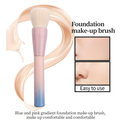 1pc Highlighter Brush With Wooden Handle Multifunctional Professional Face Blush Makeup Brush