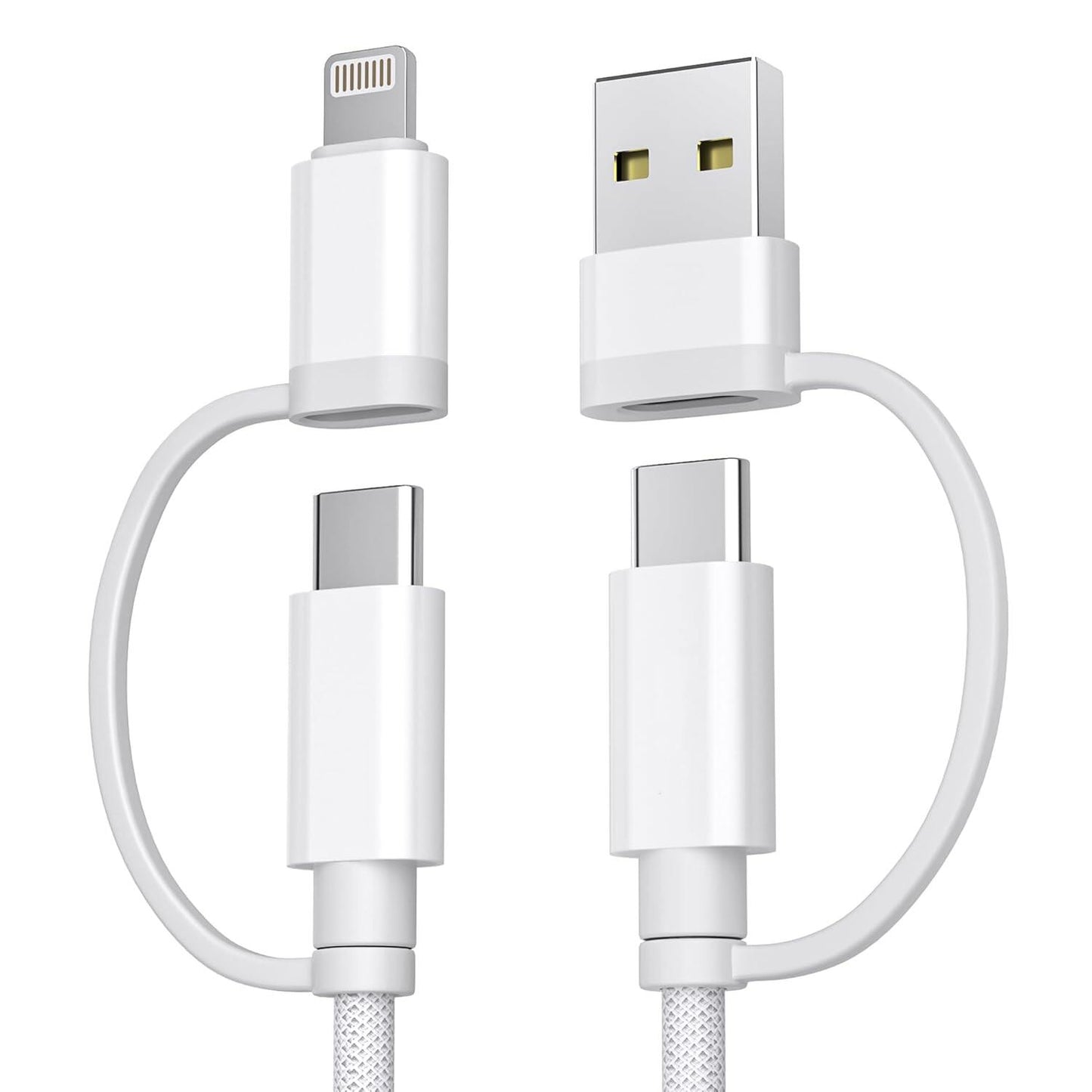 For iPhone 17 16 Pro 4 in 1 USB C Charger Cable