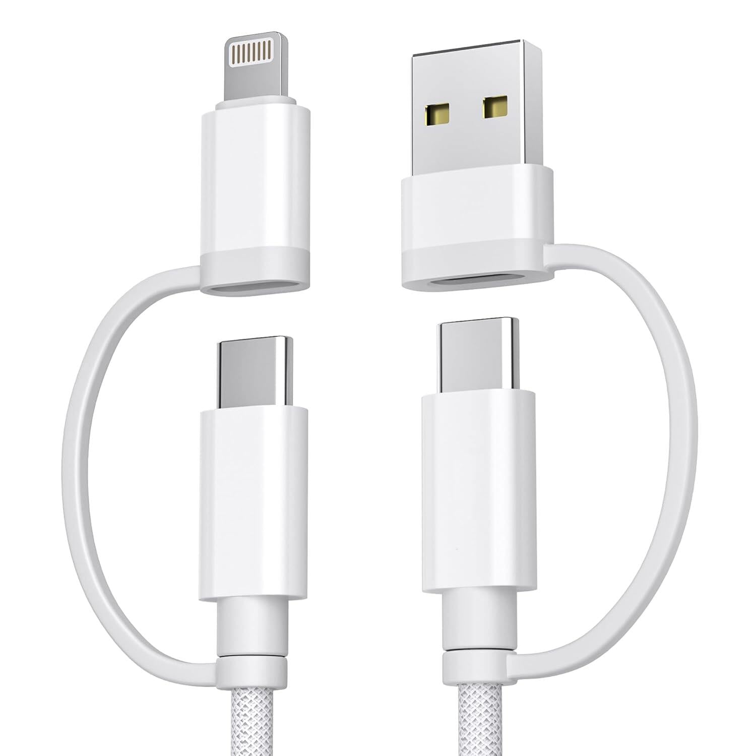 For iPhone 17 16 Pro 4 in 1 USB C Charger Cable
